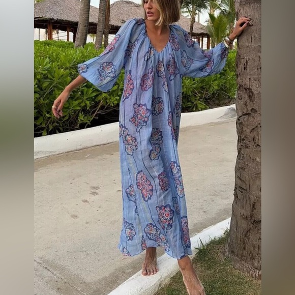 NEW ZARA PRINTED RAMIE TUNIC DRESS XS - Picture 10 of 13